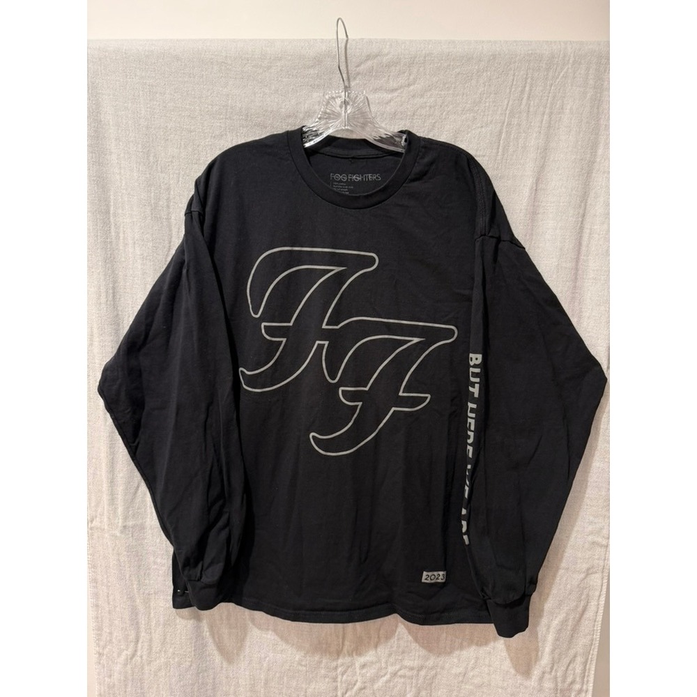 Foo Fighters But Here We Are 2023 Long Sleeve Graphic T-Shirt Mens XL Black Rock